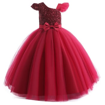 Little Big Girls One Shoulder Sequined Flower Girl Φόρεμα για πάρτι γενεθλίων τελετής αποφοίτησης