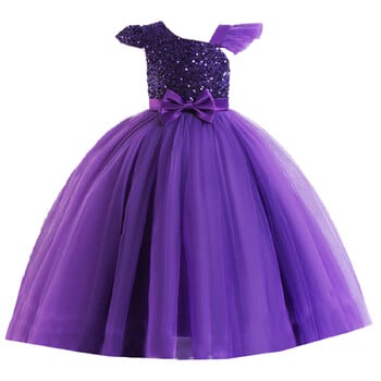 Little Big Girls One Shoulder Sequined Flower Girl Φόρεμα για πάρτι γενεθλίων τελετής αποφοίτησης