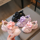 Lány sportcipők Daddy cipők 2024 tavaszi és őszi új őszi lányok nagy gyermekek lélegző alkalmi puha talpú cipők