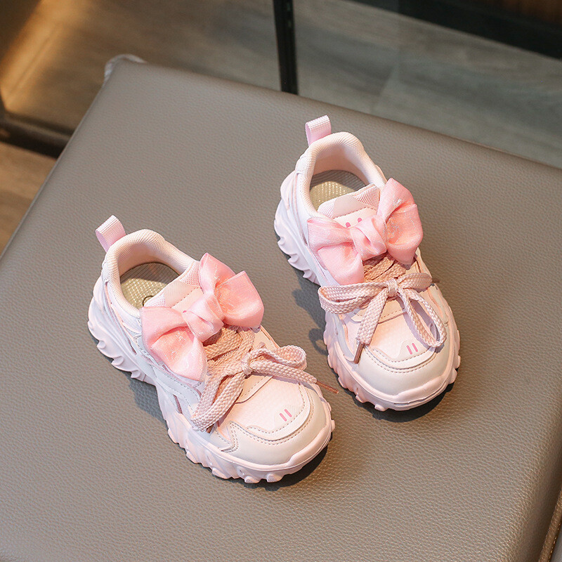 Lány sportcipők Daddy cipők 2024 tavaszi és őszi új őszi lányok nagy gyermekek lélegző alkalmi puha talpú cipők