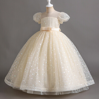 Bridesmaid Flower Girl's Party Χριστουγεννιάτικα Φορέματα για Γάμους Γενέθλια Luxury Age 11 13 14 Teenage Gala Μπλε φόρεμα μωρού