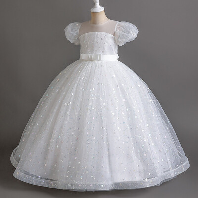 Bridesmaid Flower Girl's Party Χριστουγεννιάτικα Φορέματα για Γάμους Γενέθλια Luxury Age 11 13 14 Teenage Gala Μπλε φόρεμα μωρού