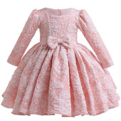 Κομψό μονόχρωμο παιδικό φόρεμα πριγκίπισσας Νέα μοντέρνα διασυνοριακή ευρωπαϊκή και αμερικανική παιδική φόρεμα γενεθλίων