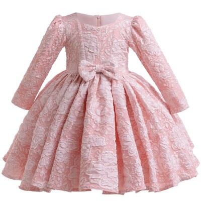 Κομψό μονόχρωμο παιδικό φόρεμα πριγκίπισσας Νέα μοντέρνα διασυνοριακή ευρωπαϊκή και αμερικανική παιδική φόρεμα γενεθλίων