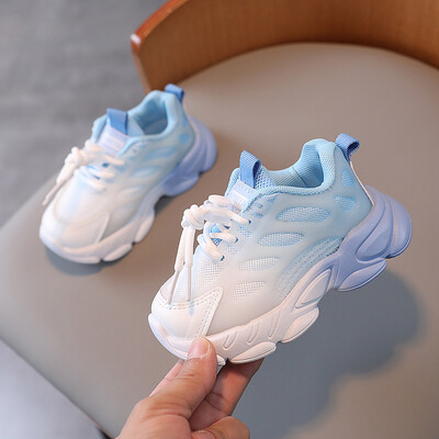 Kūdikių spalvos gradiento spalvos Vaikiški sportiniai batai Minkšti bėgimo tinkleliai kvėpuojantys batai berniukams mergaitėms batai madingi sportbačiai