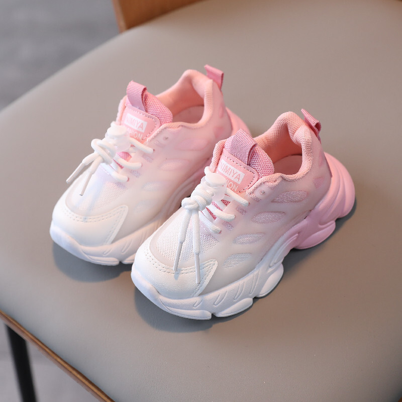 Kūdikių spalvos gradiento spalvos Vaikiški sportiniai batai Minkšti bėgimo tinkleliai kvėpuojantys batai berniukams mergaitėms batai madingi sportbačiai