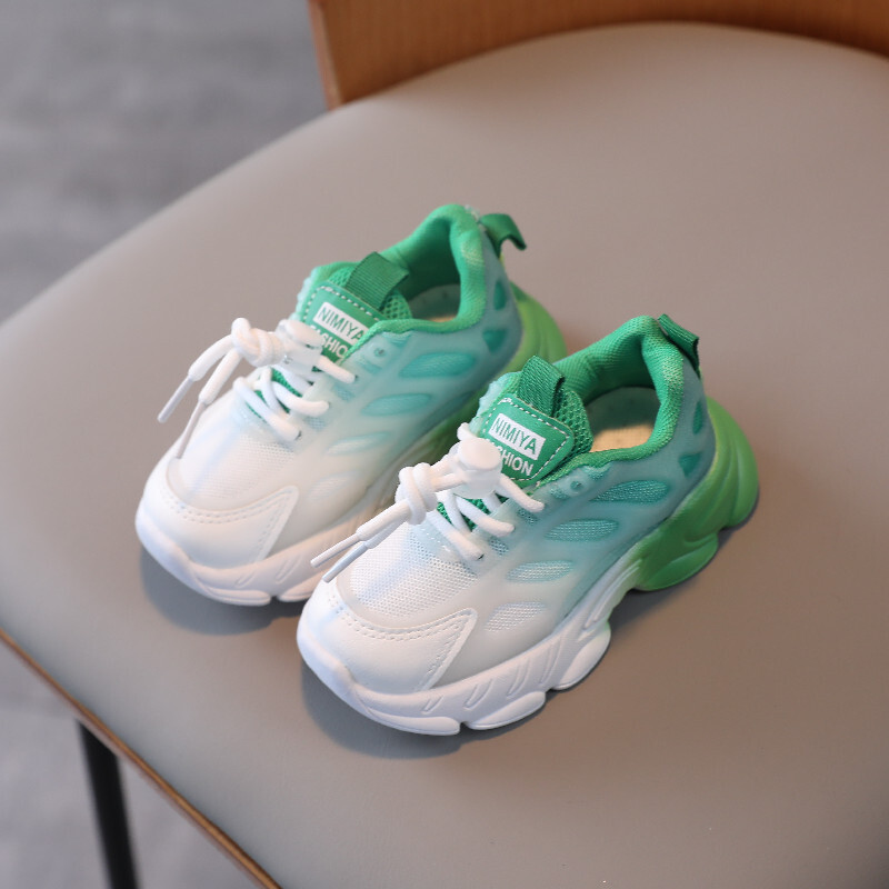 Kūdikių spalvos gradiento spalvos Vaikiški sportiniai batai Minkšti bėgimo tinkleliai kvėpuojantys batai berniukams mergaitėms batai madingi sportbačiai
