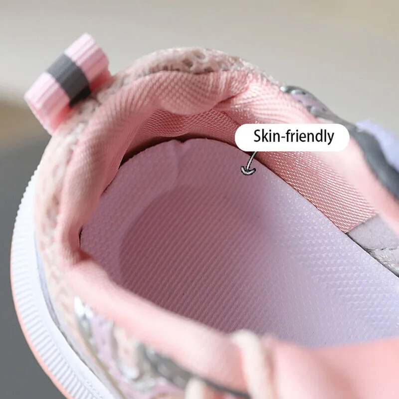 Pantofi sport pentru fete 2024, stil nou, cu talpă moale, pantofi casual pentru copii, la modă, respirabili, cu dungi, pantofi pentru copii, băiat H08029