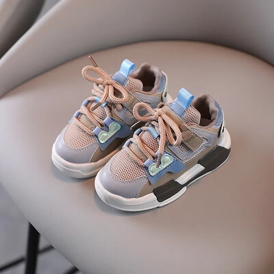 2023 Primăvară Copii Fată Pantofi roz Toamnă Plasă Pantofi respirabili pentru copii pentru 5-18 ani Băiat Pantofi de alergare ușor de mers moale