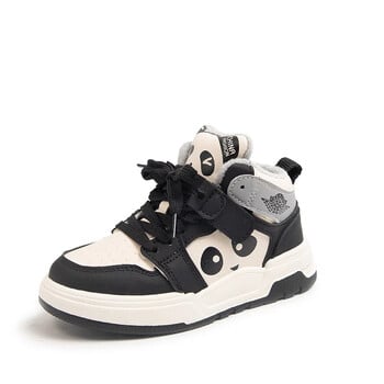 Деца Panda Shoe Ежедневни маратонки за момче Детски обувки за момиче Board Shoe Плюшени обувки Противохлъзгащи високи обувки Tenis De Mujerr