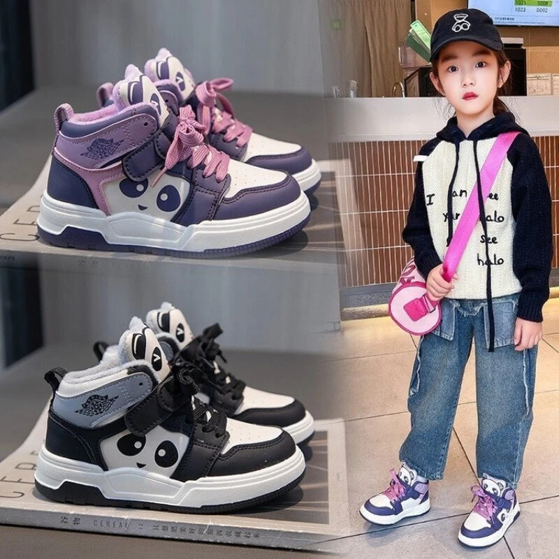 Παιδικό Panda Shoe Casual Sneaker για αγόρι Παιδικό παπούτσι για κορίτσι Επιτραπέζιο παπούτσι βελούδινο Αντιολισθητικό ψηλό παπούτσι Tenis De Mujerr