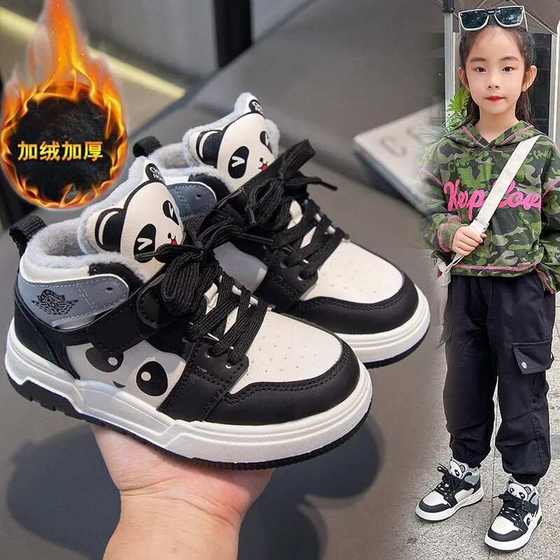 Παιδικό Panda Shoe Casual Sneaker για αγόρι Παιδικό παπούτσι για κορίτσι Επιτραπέζιο παπούτσι βελούδινο Αντιολισθητικό ψηλό παπούτσι Tenis De Mujerr