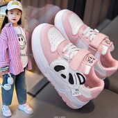 Berniukų sportiniai bateliai Animacinis filmas Big Panda Mokyklinės mergaitės Vaikiškas tinklelis, kvėpuojantis bėgimas, balti madingi šaunūs batai, 26-37 dydžio sportbačiai