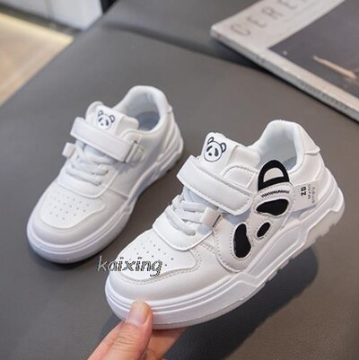 Berniukų sportiniai bateliai Animacinis filmas Big Panda Mokyklinės mergaitės Vaikiškas tinklelis, kvėpuojantis bėgimas, balti madingi šaunūs batai, 26-37 dydžio sportbačiai