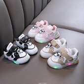 Big Panda Παιδικά Αθλητικά Παπούτσια Ανοιξιάτικη Φωτεινή Μόδα Αναπνεύσιμα Παιδικά Αγόρια Δίκτυ Παπούτσια Κοριτσίστικα Αθλητικά LED με ελαφριά παπούτσια για τρέξιμο