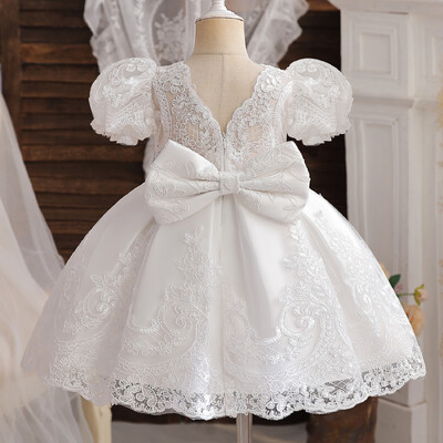 Vaikiška princesiška suknelė mergaitei, siuvinėta vintažinė elegantiška gimtadienio Vestido vestuvinio vakarėlio nėriniuota suknelė vaikams, mergaitei, iškilminga išleistuvių suknelė