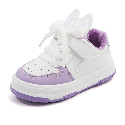 Παιδικά μικρά λευκά παπούτσια Άνοιξη φθινόπωρο αθλητικά παπούτσια τένις αγόρια για κορίτσια Αθλητικά παπούτσια Χαριτωμένα αυτιά κουνελιού με μαλακή σόλα Casual σανίδα παπούτσια