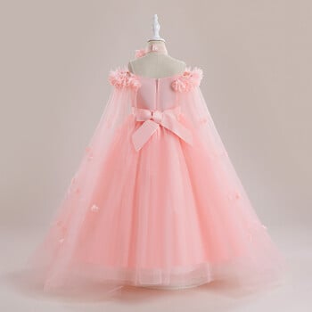 Flower Girls Bridesmaid Dress for Weddings Δαντέλα Κομψά παιδικά πάρτι γενεθλίων πριγκίπισσα φορέματα 6 10 14 Yrs Teenager Prom Formal