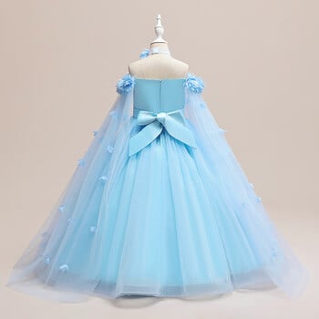 Flower Girls Bridesmaid Dress for Weddings Δαντέλα Κομψά παιδικά πάρτι γενεθλίων πριγκίπισσα φορέματα 6 10 14 Yrs Teenager Prom Formal