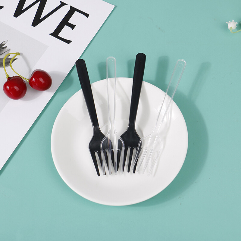 100Pcs Clear Transparent Forks for Party Sticks Picks Σετ σουβλάκι Πιρούνια φρούτων