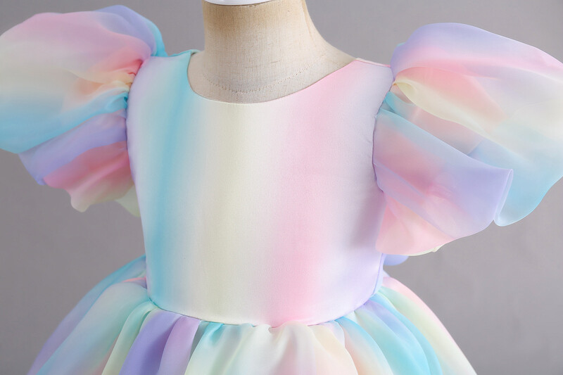 Rainbow Tutu mergaičių vakarėlių suknelės Vaikų kostiumai Princesės Vaikų pamergės drabužiai gimtadienio vestuvinėms suknelėms Vestidos 1-6