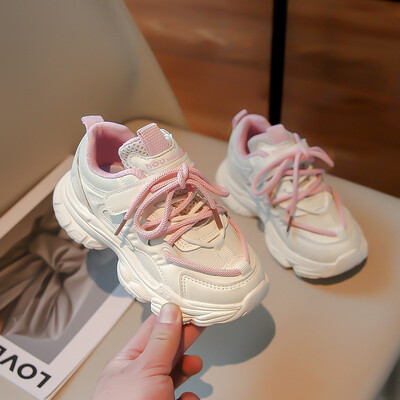 Vaikiški nauji populiarūs laisvalaikio bėgimo sportiniai bateliai vaikams, universalūs minkštu padu, atsparūs dėvėjimui, patogūs madingi, saldūs sportbačiai