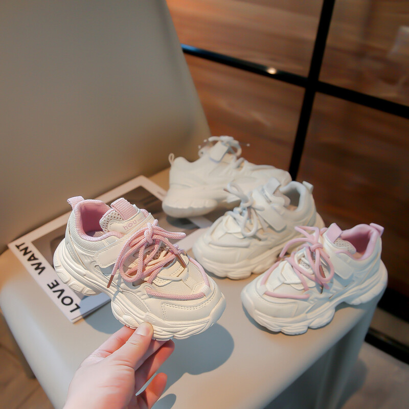 Vaikiški nauji populiarūs laisvalaikio bėgimo sportiniai bateliai vaikams, universalūs minkštu padu, atsparūs dėvėjimui, patogūs madingi, saldūs sportbačiai