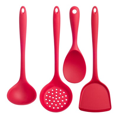 Linguriță de gătit antiaderentă din silicon de bucătărie Spatulă Oală Bătătoare de ouă Ustensile Set de veselă Instrumente de gătit Accesorii