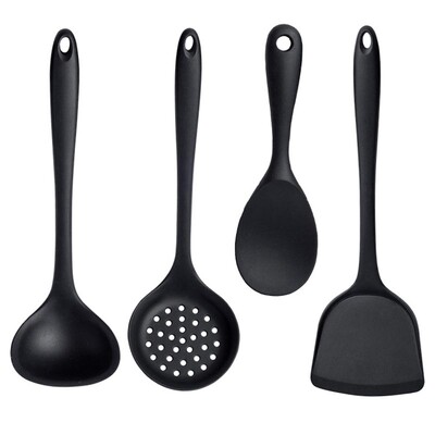 Linguriță de gătit antiaderentă din silicon de bucătărie Spatulă Oală Bătătoare de ouă Ustensile Set de veselă Instrumente de gătit Accesorii