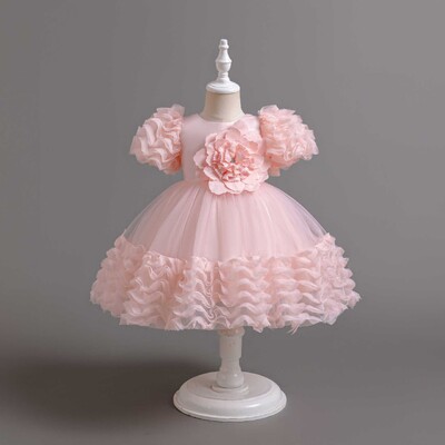 HETISO Girls Party Dress 3D Bow Princess Puff μανίκι Παιδικό Χριστουγεννιάτικο φόρεμα για γενέθλια γάμου Baby frocks 1-6 ετών