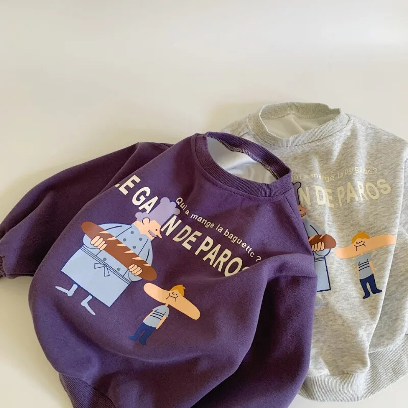 Vaikiški megztiniai, 2024 m. rudens žiemos palaidinės, skirtos vaikams ilgomis rankovėmis berniukams, mergaičių megztiniams, animacinių filmų bamblių viršutiniai drabužiai, kūdikių apranga