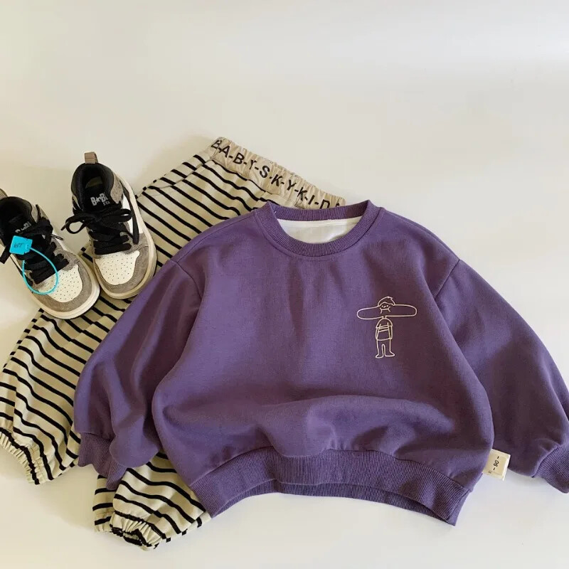 Vaikiški megztiniai, 2024 m. rudens žiemos palaidinės, skirtos vaikams ilgomis rankovėmis berniukams, mergaičių megztiniams, animacinių filmų bamblių viršutiniai drabužiai, kūdikių apranga