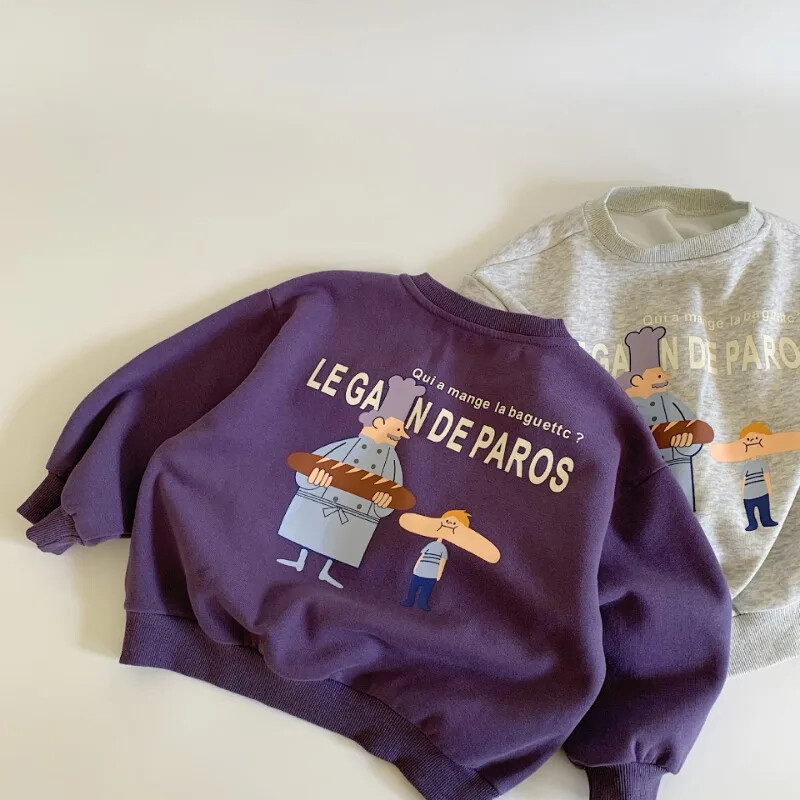 Vaikiški megztiniai, 2024 m. rudens žiemos palaidinės, skirtos vaikams ilgomis rankovėmis berniukams, mergaičių megztiniams, animacinių filmų bamblių viršutiniai drabužiai, kūdikių apranga