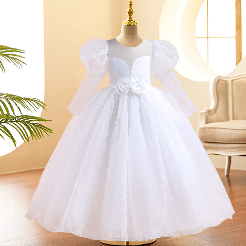 Vasarinė vaikiška vakarėlio suknelė ilgomis rankovėmis mergaitėms Vaikams Kostiumai nėriniuoti princesės suknelės mergaičių vakarėliams geltona suknelė gimtadienio suknele