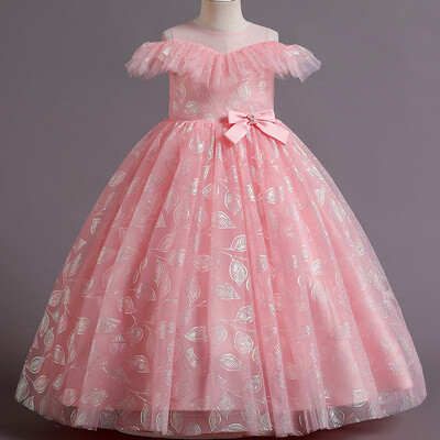 Princešu puķu meitenes kleita vasaras kāzu dzimšanas dienas ballītei bērnu kleitas meitenēm bērnu kostīmu pusaudžu balles dizains