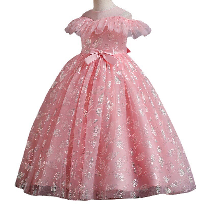 Princešu puķu meitenes kleita vasaras kāzu dzimšanas dienas ballītei bērnu kleitas meitenēm bērnu kostīmu pusaudžu balles dizains