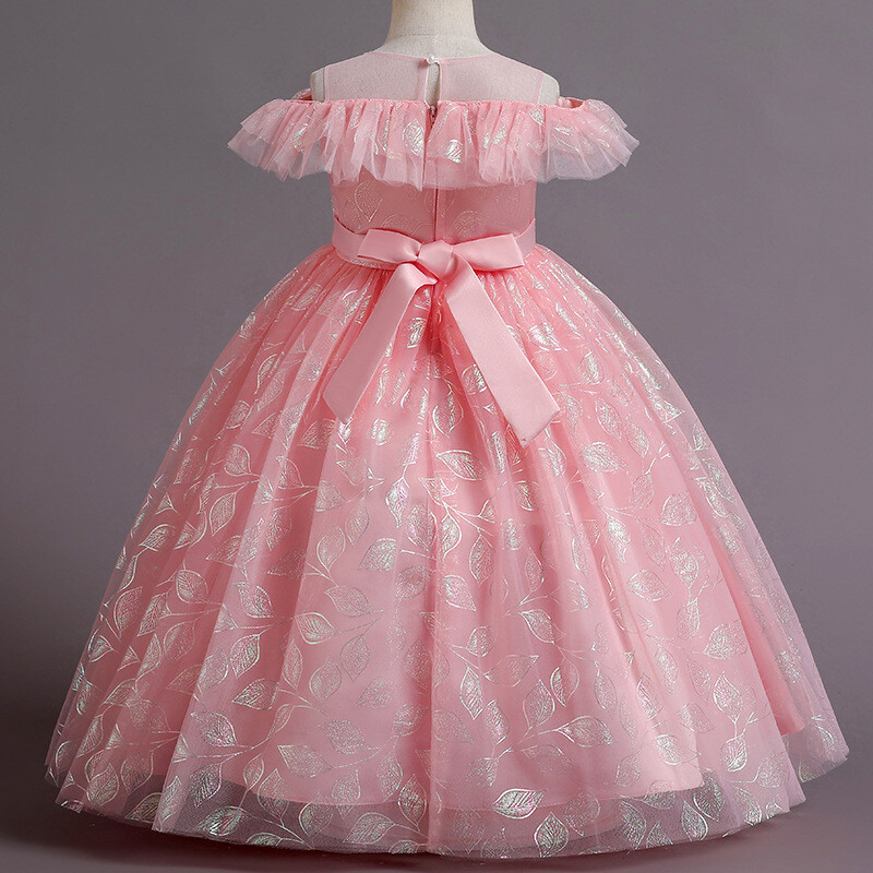 Princešu puķu meitenes kleita vasaras kāzu dzimšanas dienas ballītei bērnu kleitas meitenēm bērnu kostīmu pusaudžu balles dizains