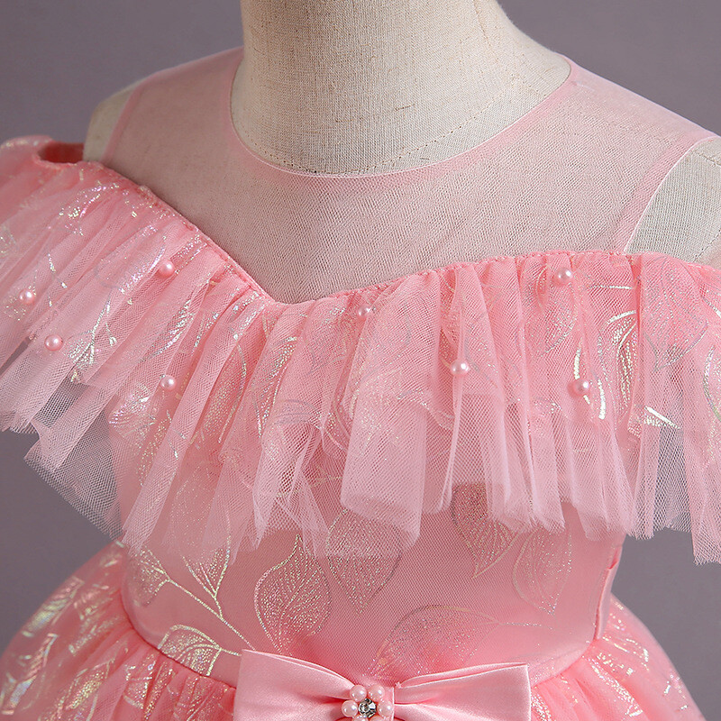 Princešu puķu meitenes kleita vasaras kāzu dzimšanas dienas ballītei bērnu kleitas meitenēm bērnu kostīmu pusaudžu balles dizains
