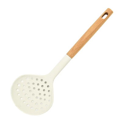 1 db szilikon konyhai edény fa fogantyúval, tárolóval. főzéshez és tálaláshoz a konyhában