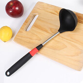 Ümmargune silikoonist supilusikas roostevabast terasest käepideme kulp Kuumakindel pudrusupp lusikas Segamislusikas Serveerimislusikas Kööginõud