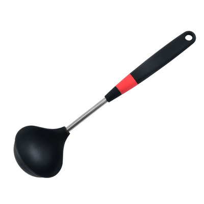 Ümmargune silikoonist supilusikas roostevabast terasest käepideme kulp Kuumakindel pudrusupp lusikas Segamislusikas Serveerimislusikas Kööginõud