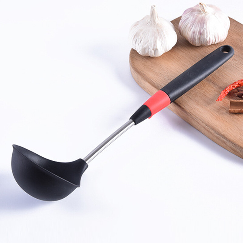 Ümmargune silikoonist supilusikas roostevabast terasest käepideme kulp Kuumakindel pudrusupp lusikas Segamislusikas Serveerimislusikas Kööginõud