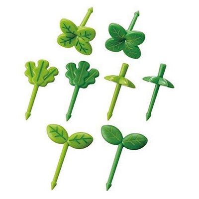 Furculițe Pick Cartoon Fructe Stick Accesorii Prânz Pachet de 8 Bețișoare din plastic Decor pentru petreceri de acasă Forme de frunze pentru copii pentru salată sandviș