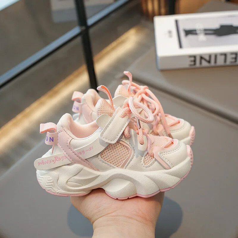 Нови 2024 летни бебешки детски маратонки за момчета Момичета Мрежести дишащи ежедневни обувки Детски нехлъзгащи се обувки за първи проходилки Обувки за малко дете