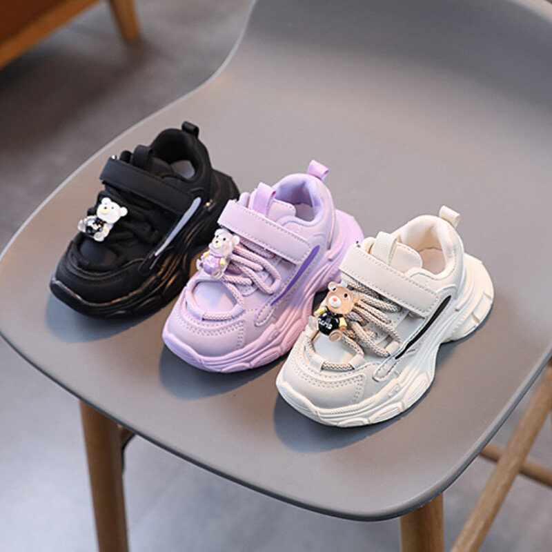 Vaikiški batai berniukams Mergaitėms sportiniai batai Nauji 2024 m. animacinių filmų meškiukai Vaikiški batai laisvalaikis Minkšti vaikiški sportbačiai Neslystantys mieli bateliai kūdikiams