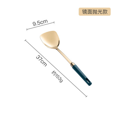 Set de ustensile de bucătărie din oțel inoxidabil auriu, ustensile de bucătărie de lux nordic, linguriță, spatulă pentru supă, mâner din ceramică, vase antiaderență