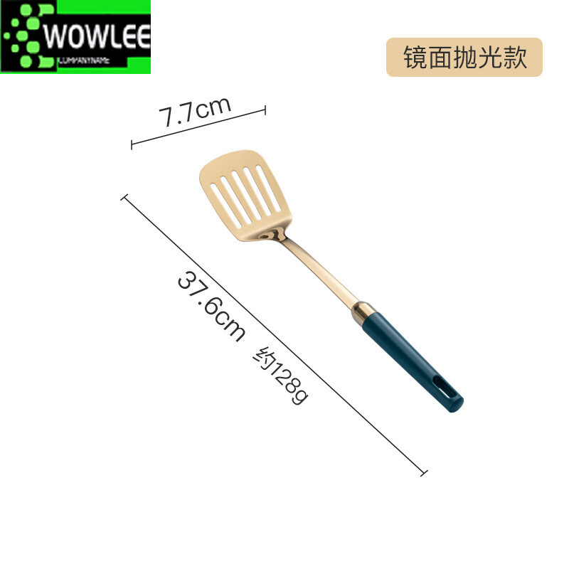 Set de ustensile de bucătărie din oțel inoxidabil auriu, ustensile de bucătărie de lux nordic, linguriță, spatulă pentru supă, mâner din ceramică, vase antiaderență