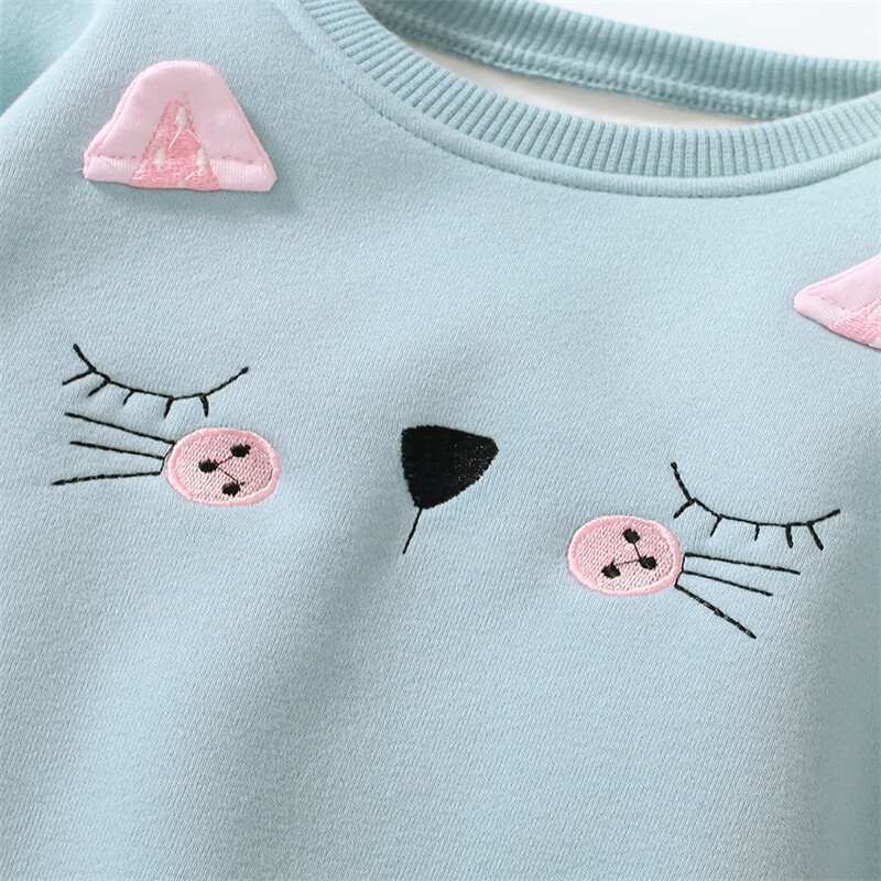 Jumping Meters 2-7T Animale Fete Hanorace cu fleece în interior Îmbrăcăminte caldă pentru copii Vânzare fierbinte Cămăși pentru bebeluși Topuri