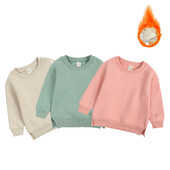 Bērnu džemperis Rudens un Ziemas silts Flīsa Apģērbs Meiteņu Tops Zēniem Biezs Masīvs Pulovers Sports Bērnu Apģērbs