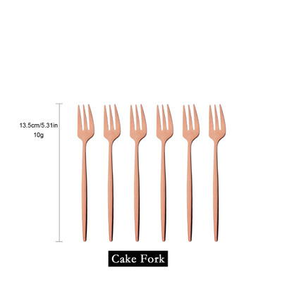 6 buc furculițe pentru ceai din oțel inoxidabil oglindă negru auriu furculiță prăjitură gustare salată cafea fructe furculiță oglindă tacâmuri set de masă de bucătărie